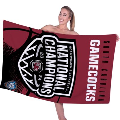 South Carolina Gamecocks Womens Basketball Rectangle Beach Towel WBT1133 1
